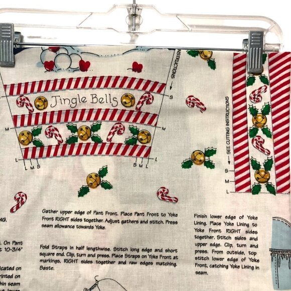 Daisy Kingdom Snowman Toddler Overalls Easy to Sew Fabric Sizes 6-12-18 Months - Picture 3 of 6